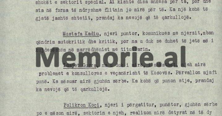 Zbulohet relacioni sekret: “S. Ramaj, njeh gjuhën austriake, M. Shaqiri, nuk është i përgatitur, por ka vullnet, V. Uka, shofer kapriçoz, M. Hazbiu, i vetëkënaqur dhe…”/ Karakteristikat e 50 diplomatëve, në ’79-ën