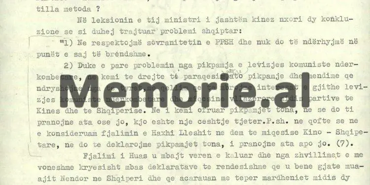 “Radio ‘Europa e Lirë’, tha se: kryeministri Shehu, ishte ai që, në nëntor 1977, dha të kuptojë për lidhjen e Pekinit me opozitën në Tiranë, kur…”/ Relacioni sekret nga Vjena, për Komitetin Qendror