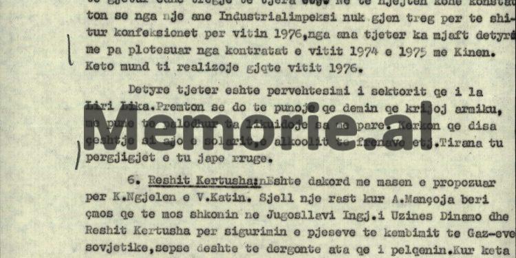 “Duhet të thellohemi sa më shumë për, të gjetur materiale për veprimtarinë armiqësore të Kiço Ngjelës, Vasil Katit, me shokë, që t’ja japim Partisë.…”/ Akuzat e Musin Kroit nga Pekini, dhjetor 1975