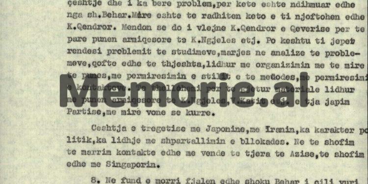 “Duhet të thellohemi sa më shumë për, të gjetur materiale për veprimtarinë armiqësore të Kiço Ngjelës, Vasil Katit, me shokë, që t’ja japim Partisë.…”/ Akuzat e Musin Kroit nga Pekini, dhjetor 1975