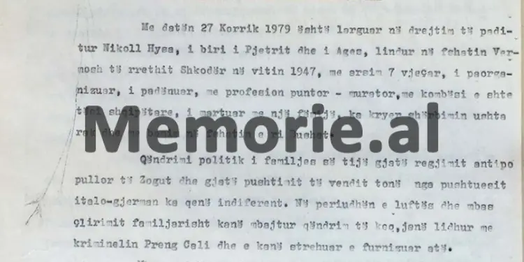 Letra për Enverin, korrik ‘79: “Tentuam ta bënim informator, por na dekonspiroi dhe e përjashtuam, e më pas ai u arratis në Jugosllavi, ku…”/ Relacioni sekret i Rexhep Kollit, për Nikoll Pjetër Hysaj