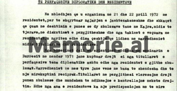 “Titullarët e disa ambasadave, po pengojnë punën e agjentëve tanë, ndërhyjnë, kërkojnë pseudonimet, etj., si rasti me gazetarin jugosllav, që…”/ Relacioni sekret për Hysni Kapon, maj ‘72