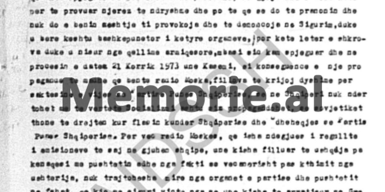 “Duke dëgjuar programet e Radio Moskës, që e paraqiste gjendjen në Shqipëri si shumë të vështirë, ushqeja iluzione se ata do të na pushtonin dhe…” / Dëshmitë e Kaso Hoxhës në hetuesi, Sarandë, 1973