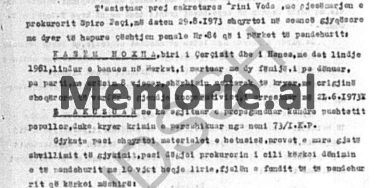 Relacioni sekret: “Bashkëpunëtori ‘Luani’ dhe dy patriotët, Sh. Kapo e M. Kola, të koordinojnë punët që, kur ai të shkoj në fshatin kufitar Janjar…”/ Letra e Sigurimit, për survejimin e Kaso Hoxha, në ’85-ën
