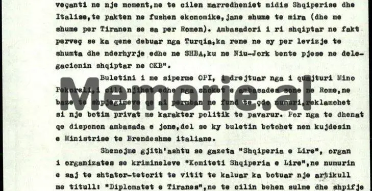 “Pala italiane, dekonspiroi emërimin e ambasadorit tonë në Romë, si ekspert i spiunazhit, që Turqia e ka përzënë si non grata dhe…”/ Letra e ministrit Nesti Nase, që alarmoi Komitetin Qendror, mars ‘72