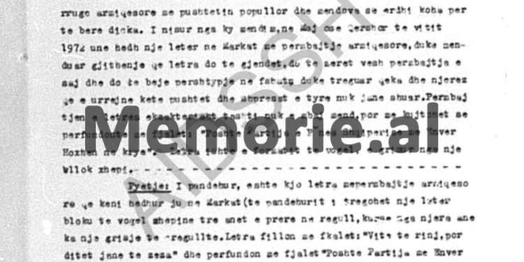 “I frymëzuar nga propaganda armiqësore e Radio Moskës, Kaso Hoxha hedh një letër anonime fshatin Markat, ku shkruan edhe për T. Demin e T. Sejkon dhe…”/ Procesi hetimor, Sarandë ‘73