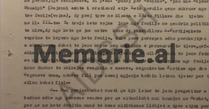 “Letra e gjendur në fshatin Markat, ku thuhet: ‘Poshtë Partia me në krye Enver Hoxhën, nuk durohet or vëllezër, por duhet të ngrihemi’, etj., duhet të jetë shkruar nga…”/ Relacioni i Sigurimit, maj 1972