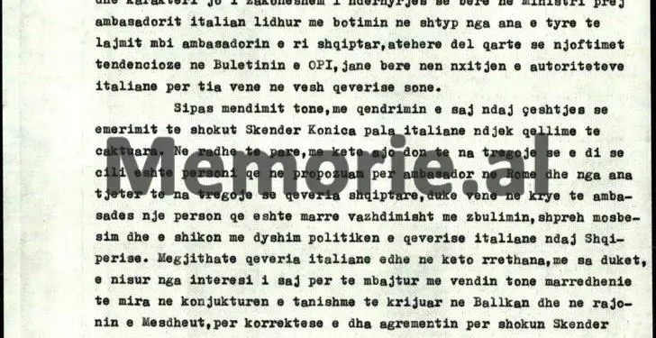 “Pala italiane, dekonspiroi emërimin e ambasadorit tonë në Romë, si ekspert i spiunazhit, që Turqia e ka përzënë si non grata dhe…”/ Letra e ministrit Nesti Nase, që alarmoi Komitetin Qendror, mars ‘72