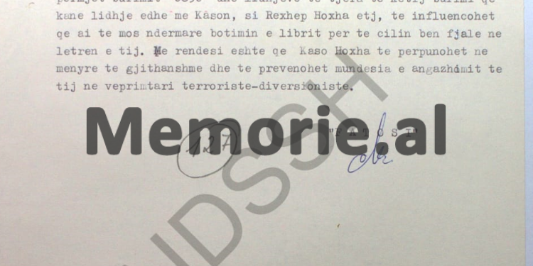 “Nëpërmjet burimit “6856” dhe lidhjeve të tjera që ai ka me Kaso Hoxhën, të influencohet që ai të mos e botojë librin që thotë, pasi…”/ Relacioni sekret i Zbulimit Shqiptar nga SHBA, në ’85-ën