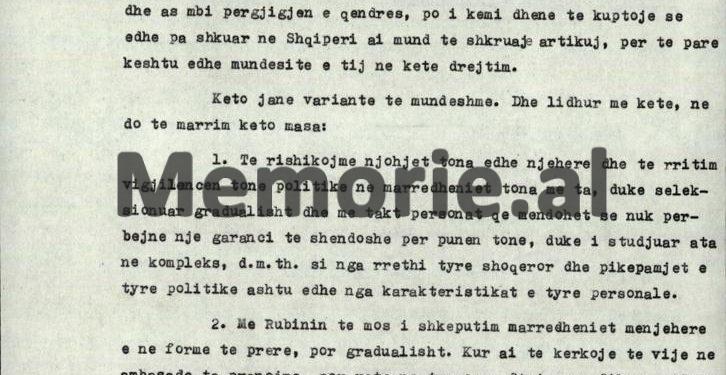 “Miku ynë, gazetari Michele Rubin, erdhi në ambasadë dhe tha se agjentë të CIA-s, duan ta infiltrojnë…”/ Letra nga Roma për ministrin Nesti Nase, gusht ‘72