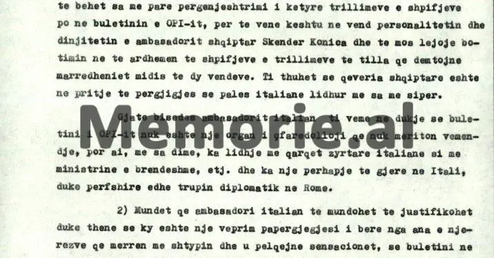 “Pala italiane, dekonspiroi emërimin e ambasadorit tonë në Romë, si ekspert i spiunazhit, që Turqia e ka përzënë si non grata dhe…”/ Letra e ministrit Nesti Nase, që alarmoi Komitetin Qendror, mars ‘72