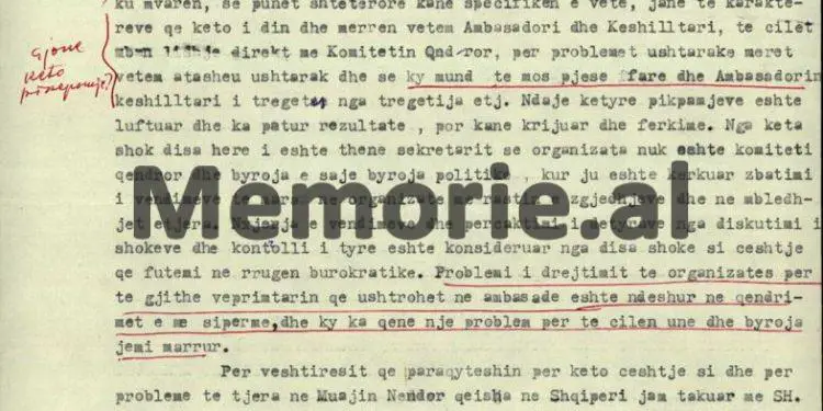 “Në darkën e 10 Korrikut në prani të kinezëve, Jovani  u zu me shokun Avni, se kush do qëndronte në karrigen e ambasadorit, por edhe gratë janë…”/ Ankesat e diplomatit nga Pekini, në ’72-in