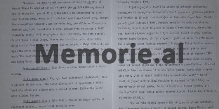 “Kur Kadri Hazbiu e pyeti shoferin e tij, që ishte dëshmitar në gjyq, nëse kishte zbritur apo jo nga makina afër vilës së Mehmetit, ai i’u përgjigj…/ Fjala e Ramiz Alisë në Presidium, në ’83-in