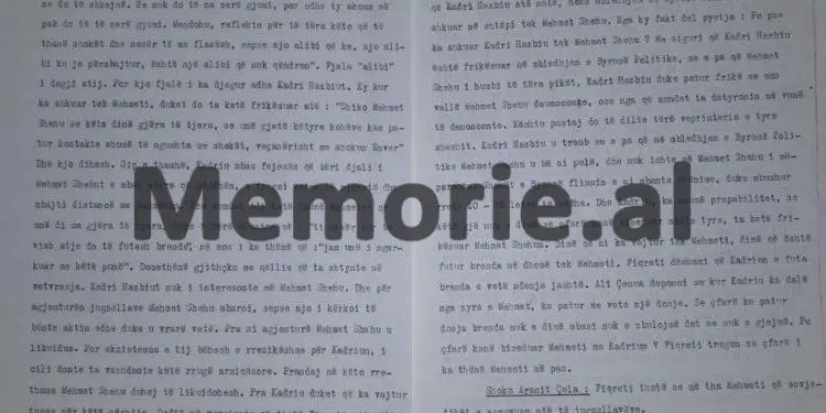 “Kur Kadri Hazbiu e pyeti shoferin e tij, që ishte dëshmitar në gjyq, nëse kishte zbritur apo jo nga makina afër vilës së Mehmetit, ai i’u përgjigj…/ Fjala e Ramiz Alisë në Presidium, në ’83-in