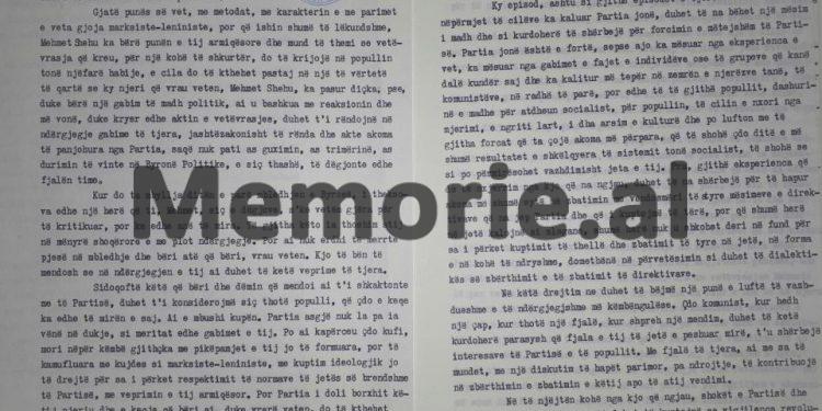 Fjala e Enverit: “Në mbledhjen e ditës së parë, i thashë se; ti Mehmet, nuk ke vetëm gjëra për t’u kritikuar, por…”/ Zbulohen dokumentet sekrete të plenumit të 19 dhjetorit ‘81