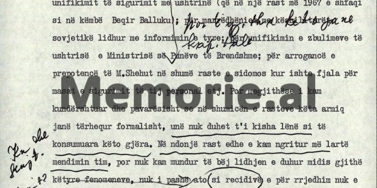 “Mehmet Shehu dhe Beqir Balluku më kanë mashtruar me qëndrimet e tyre, duke më thënë se…”/ Zbulohet autokritika e Kadri Hazbiut, 27 shtator ‘82