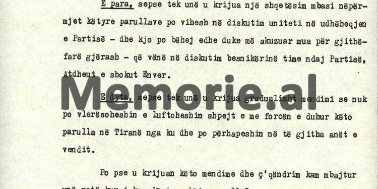 “Kur i thashë shokut Ramiz se, me atë që bëri Prokopi në Pezë, unë po çmendem, se do vazhdojnë llafet, ai m’u përgjigj…”/ Autokritika e panjohur e Kadri Hazbiut, shtator ‘82