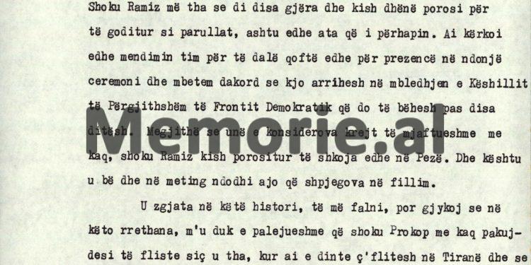 “Kur i thashë shokut Ramiz se, me atë që bëri Prokopi në Pezë, unë po çmendem, se do vazhdojnë llafet, ai m’u përgjigj…”/ Autokritika e panjohur e Kadri Hazbiut, shtator ‘82