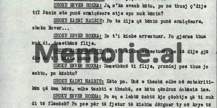 “Kadri, mos na thuaj avash, s’ka avash këtu, po na trego; a ka pasur punë armiqësore në Ministrinë e Brendshme, nëse po, pse s’i ke…”?! / Mbledhja e panjohur e Byrosë, 8 tetor ‘82