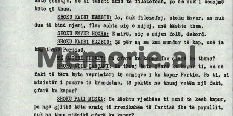 “Kadri, mos na thuaj avash, s’ka avash këtu, po na trego; a ka pasur punë armiqësore në Ministrinë e Brendshme, nëse po, pse s’i ke…”?! / Mbledhja e panjohur e Byrosë, 8 tetor ‘82
