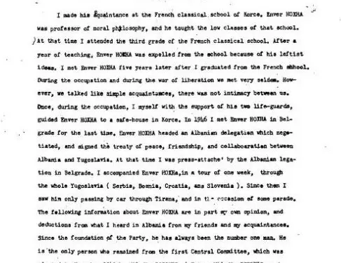 “Informacioni nis me të dhëna për jetën seksuale të Enverit kur ishte profesor në Korçë, ku shkruhet se ai …”/ Gazetari i njohur publikon dokumentet sekrete të CIA-s