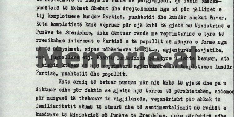 “Kadri, s’e propozova unë Feçorin për ministër, se s’e kam dashur kurrë,  sepse më jepte përshtypjen e një djalke, prandaj e kam thirrur në zyrë dhe…”/ Debatet e Enverit në Byro, 8 tetor ‘82