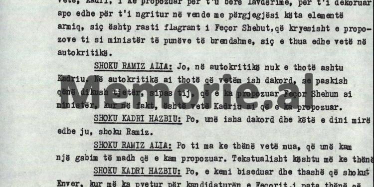 “Në vitin 1960-të, jugosllavët pyesnin shumë për berberin e Hotel ‘Dajtit’ dhe donin të dinin Kadri, nëse ai e qeth Mehmetin…”?! / Akuzat e Manush Myftiut në Byro, 8 tetor ‘82