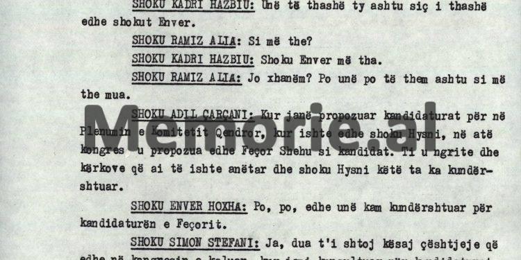 “Në vitin 1960-të, jugosllavët pyesnin shumë për berberin e Hotel ‘Dajtit’ dhe donin të dinin Kadri, nëse ai e qeth Mehmetin…”?! / Akuzat e Manush Myftiut në Byro, 8 tetor ‘82