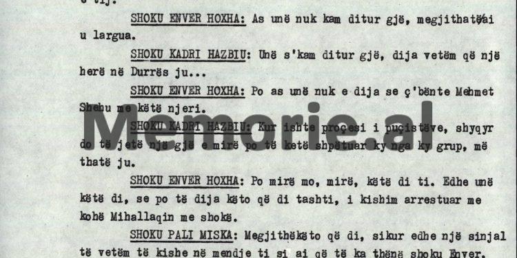 “Në vitin 1960-të, jugosllavët pyesnin shumë për berberin e Hotel ‘Dajtit’ dhe donin të dinin Kadri, nëse ai e qeth Mehmetin…”?! / Akuzat e Manush Myftiut në Byro, 8 tetor ‘82