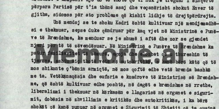 “Kadri, pse u caktua komandant i grupit të rojeve në burg, për Beqir Ballukun me shokë, njeriu i afërt dhe kushëriri i Mehmet Shehut, të cilët…”/ Akuzat e Ramiz Alisë në Byro, ‘8 tetor ‘82