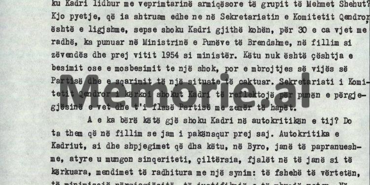 “Kadri, pse u caktua komandant i grupit të rojeve në burg, për Beqir Ballukun me shokë, njeriu i afërt dhe kushëriri i Mehmet Shehut, të cilët…”/ Akuzat e Ramiz Alisë në Byro, ‘8 tetor ‘82