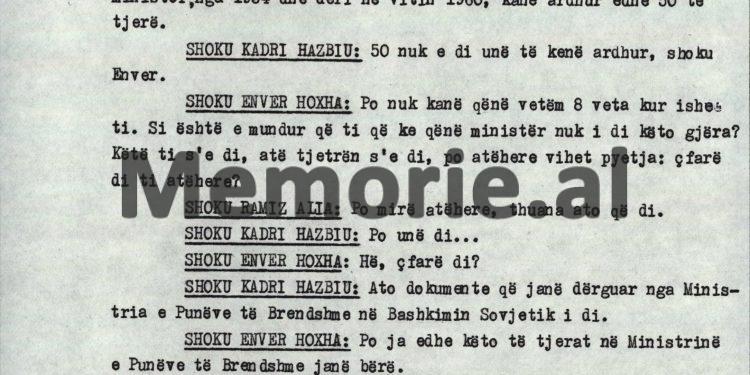 “Kadri, cila është arsyeja që ti, s’i zë asnjëherë në gojë Mehmetin dhe Beqirin, për çështjen e Teme Sejkos, apo…”?! / Mbledhja e panjohur e Byrosë Politike, 8 tetor ‘82