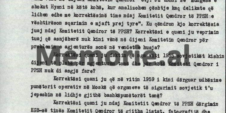 “Që nga 1959-ta, ju Kadri, i keni dërguar udhëzime Puntorit Operativ në Moskë, që KGB-së, t’i jepeshin listat e agjentëve tanë, fotografitë dhe…”?! / Akuzat e Llambi Gegpriftit në Byro, 8 tetor ‘82