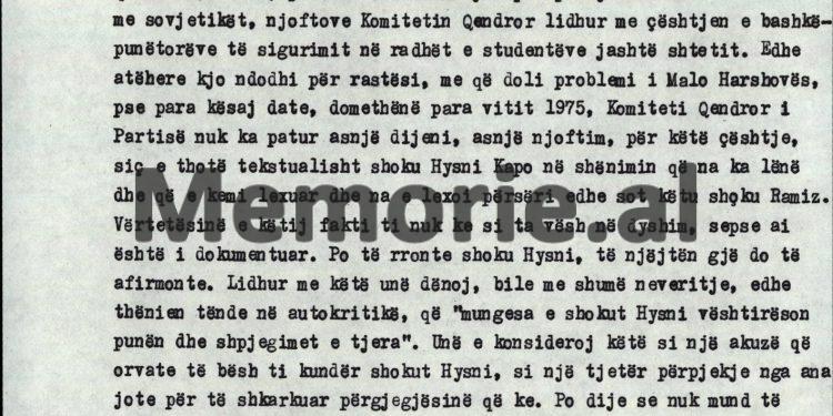 “Kadri, na bëri përshtypje për ato që thua për Hysni Kapon, sepse ti, në një të ardhme, do thuash: ja si po na persekuton Partia ne dy vlonjatëve…”! / Debatet e Enverit në Byro, 8 tetor ‘82