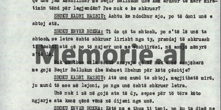 Enveri: “Kadri, ti me Beqirin më erdhët në Dajt dhe kërkuat miratimin tim, për arrestimin e Teme Sejkos, por Mehmeti s’ishte…”! / Mbledhja e panjohur e Byrosë Politike, 8 tetor ‘82
