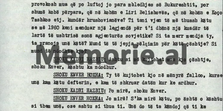 Enveri: “Kadri, ti me Beqirin më erdhët në Dajt dhe kërkuat miratimin tim, për arrestimin e Teme Sejkos, por Mehmeti s’ishte…”! / Mbledhja e panjohur e Byrosë Politike, 8 tetor ‘82