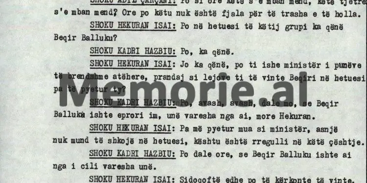 Enveri: “Kadri, ti me Beqirin më erdhët në Dajt dhe kërkuat miratimin tim, për arrestimin e Teme Sejkos, por Mehmeti s’ishte…”! / Mbledhja e panjohur e Byrosë Politike, 8 tetor ‘82