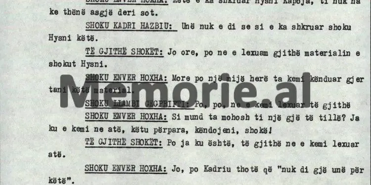 “Po mirë mo Kadri, kur ti shkoje te Beqir Balluku dhe te Mehmet Shehu, e u’a thoje ato gjëra, pse nuk vije edhe tek unë…”?! / Debatet e Enverit në mbledhjen e Byrosë, 8 tetor ‘82