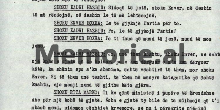 “Kadri, ti s’mund ta asgjesoje dokumentin, se do të kompromentoje, Mustafa Kondon, Koli Shuken, Ismail Qinetin, Gaqo Mborjen, Mehmet Çakën dhe…”/ Debatet e Ramiz Alisë në Byro, 8 tetor ‘82