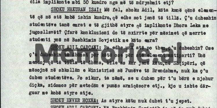 “Në ’51-in Kadri, Byroja Politike ju dha masë ndëshkimore, ty, Josif Pashkos, Ziçishtit, Maqo Çomos, dhe Zoi Themelit, sepse shkuat…”/ Debatet e Ramiz Alisë në Byro, 8 tetor ‘82