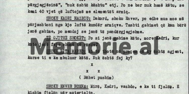 “Kadri, ti bëre të kundërtën e asaj që bisedova unë me Stalinin, pasi nga 7 – 8 këshilltarë, ti more 40 dhe i prite me duartrokitje në Ministrinë e Brendshme…”/ Debatet e Enver Hoxhës në Byro, 8 tetor ‘82