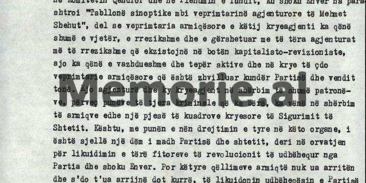 Akuzat e Pali Miskës: “Nuk mund t’i lësh përsipër ti, Kadri, shokut Hysni Kapo, veprime të tilla kaq të fëlliqura, se shoku Hysni…”/ Debatet në mbledhjen e Byrosë, 8 tetor 82