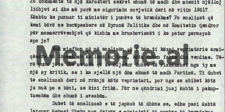 “Kadri, po kur u zbulua grupi i Beqir Ballukut, pse nuk dole të thoshe, more këtë Arif Haskon, pa kapeni një çikë, se ka dalë kjo gjë për…”?!/ Debatet e Enverit në Byro, 8 tetor ‘82