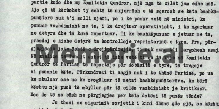 “Kadri, po kur u zbulua grupi i Beqir Ballukut, pse nuk dole të thoshe, more këtë Arif Haskon, pa kapeni një çikë, se ka dalë kjo gjë për…”?!/ Debatet e Enverit në Byro, 8 tetor ‘82