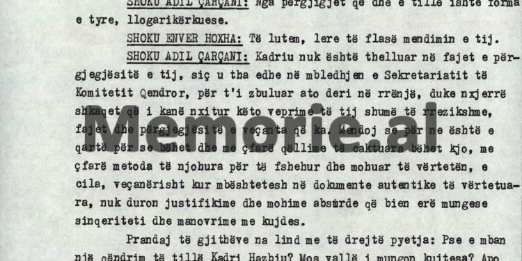 “Kadri, si nuk të kujtohet ty, që gjeneral Panajot Plaku, ka ardhur si diversant në Shqipëri dhe ka shkuar te sovjetiku në bazën e Vlorës…”/ Debatet e Ramiz Alisë në Byro, 8 tetor ‘82
