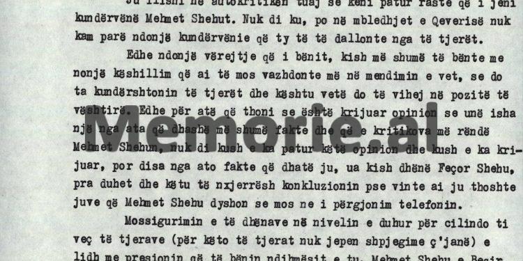 Akzuat e Rita Markos: “Jo, jo, Kadri, nuk është ashtu, sepse ti i ke ditur dobësitë e Feçorit dhe nuk na i ke thënë, që nga imoraliteti e deri te…”! / Mbledhja e Byrosë, 8 tetor ‘82