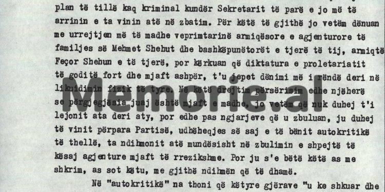“Kadri, pas Xhavit Sallakut në Ballsh dhe Bumçit në Metalurgjik, Feruz Mataj, me xhaxhanë agjent të CIA-s, shok i ngushtë i djalit të Mehmetit, i cili…”/ Akuzat e Hajredin Çelikut në Byro, tetor ‘82
