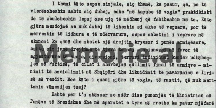 “Kadri, pas Xhavit Sallakut në Ballsh dhe Bumçit në Metalurgjik, Feruz Mataj, me xhaxhanë agjent të CIA-s, shok i ngushtë i djalit të Mehmetit, i cili…”/ Akuzat e Hajredin Çelikut në Byro, tetor ‘82