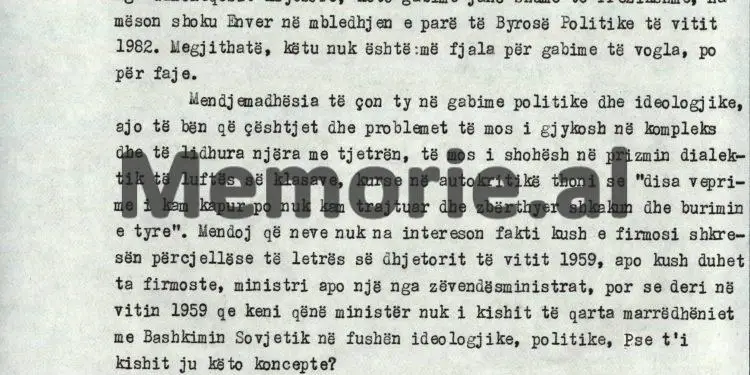 “Unë e thirra Kadrinë, por ai më tha: t’ja lëmë armikut Mehmet Shehu, atë cilësim që bëri për mua, duke më quajtur Jago dhe…”! / Debatet e Enveri në Byro, 8 tetor ‘82