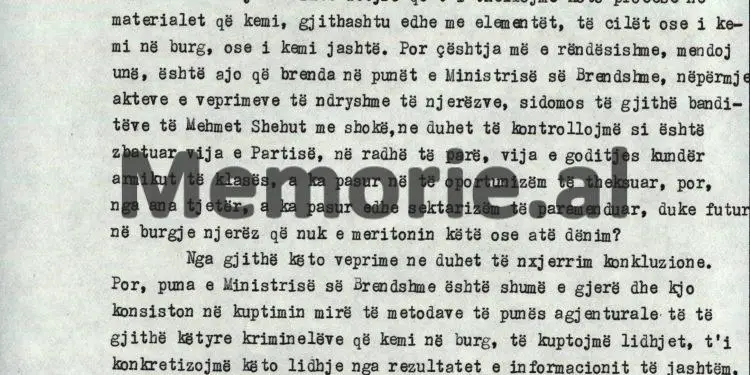 “Unë e thirra Kadrinë, por ai më tha: t’ja lëmë armikut Mehmet Shehu, atë cilësim që bëri për mua, duke më quajtur Jago dhe…”! / Debatet e Enveri në Byro, 8 tetor ‘82